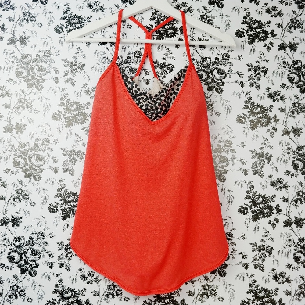Lululemon Roll Out Tank red animal print sz 6